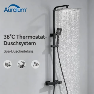 Auralum max regendouche met thermostaatkraan