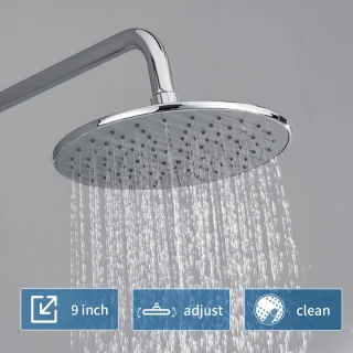 Auralum Max Regendouche met Thermostaatkraan Chroom 9 inch