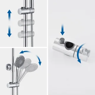 Auralum Max Regendouche met Thermostaatkraan Chroom 9 inch