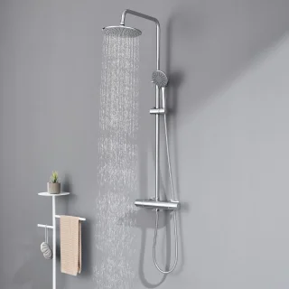 Auralum Max Regendouche met Thermostaatkraan Chroom 9 inch
