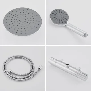 Auralum Max Regendouche met Thermostaatkraan Chroom 9 inch