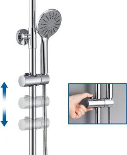 Auralum Max Regendouche met Thermostaatkraan Chroom 9 inch