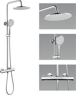 De Auralum max Regendouche met thermostaatkraan in één oogopslag