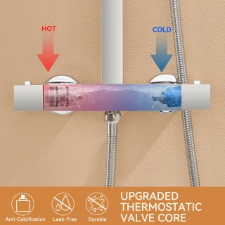 Auralum Max Regendouche met thermostaatkraan