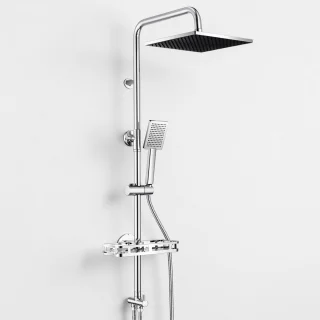 De Auralum Max Regendouche RVS doucheset zonder kraan in één oogopslag