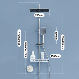 Wat vinden we goed aan de Auralum Max Regendouche RVS doucheset zonder kraan