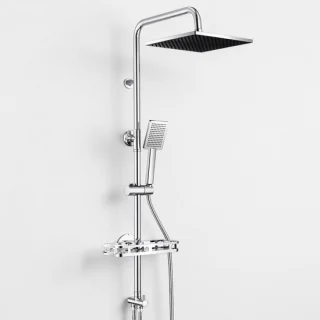Auralum Max Regendouche RVS — complete doucheset met royale regendouchekop