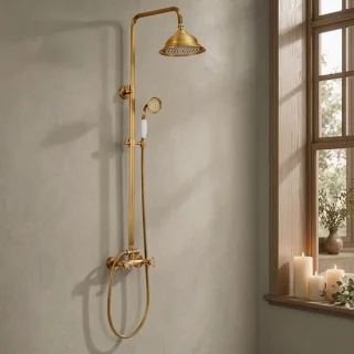 Auralum Max regendouche set goud