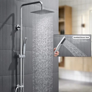 De Auralum Max® Regendouche Set met Handdouche Chroom in één oogopslag