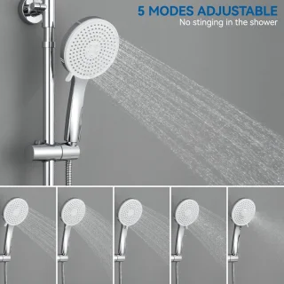 Auralum Max Regendouche Set met Thermostaatkraan Chroom