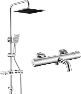 Auralum Max regendouche set met thermostaatkraan