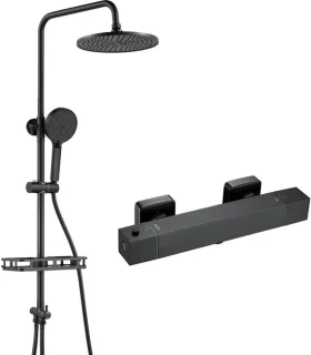 Auralum Max regendouche set zwart