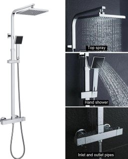 De Auralum Max Regendouche Thermostaatkraan in één oogopslag