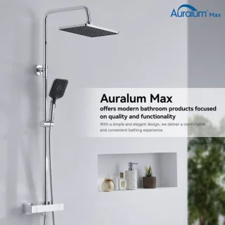Auralum Max Regendouche Thermostaatkraan Doucheset Chroom