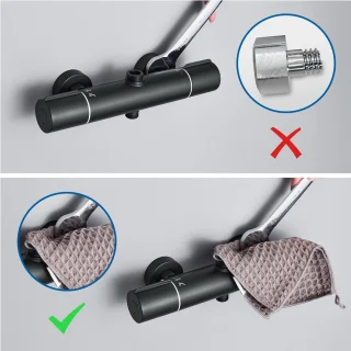 Auralum Max regendouche zwart met thermostaatkraan