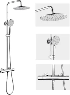 De Auralum Max Regendouchekolom Chroom in één oogopslag