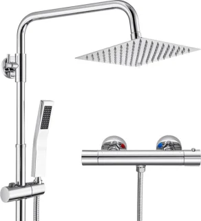Auralum Max Regendoucheset 8 inch Chroom