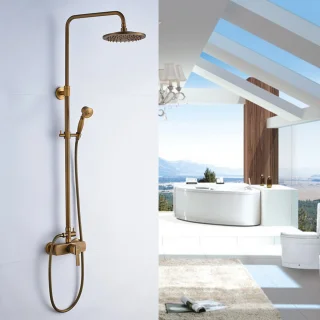 Auralum Max Regendoucheset Antiek Messing