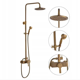 Auralum Max Regendoucheset Antiek Messing