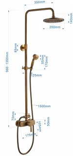 Wat vinden we goed aan de Auralum Max Regendoucheset Antiek Messing