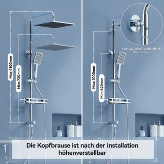 Auralum Max Regendoucheset Chroom