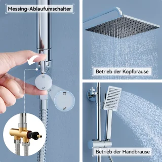 Auralum Max Regendoucheset Chroom