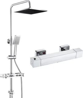 Auralum Max regendoucheset chroom