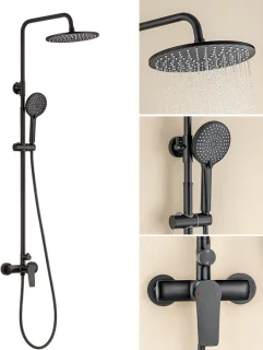 Auralum Max Regendoucheset Matte Zwart