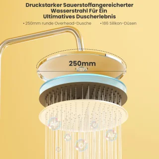 Auralum Max Regendoucheset met thermostaatkraan