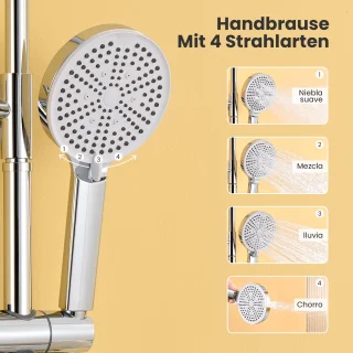 Auralum Max Regendoucheset met thermostaatkraan