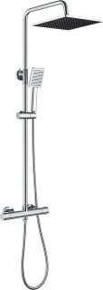 De Auralum Max Regendoucheset met thermostaatkraan - Chroom in één oogopslag