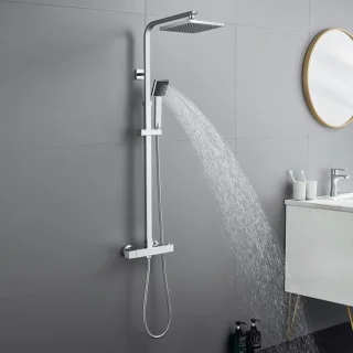 Auralum Max Regendoucheset met thermostaatkraan - Chroom review