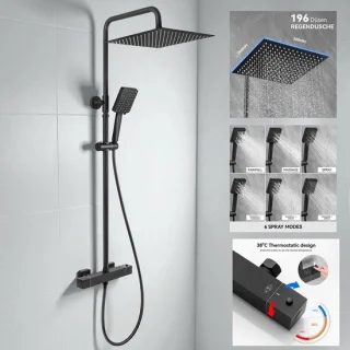 Auralum Max Regendoucheset met Thermostaatkraan