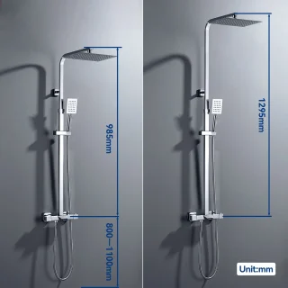 Auralum Max Regendoucheset met Thermostaatkraan