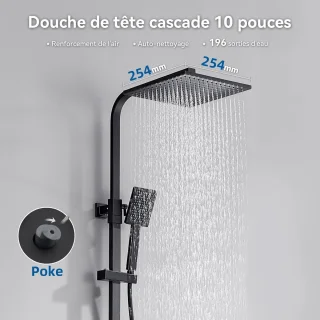 Auralum Max Regendoucheset met thermostaatkraan