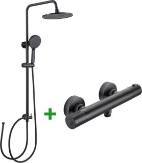Auralum MAX Regendoucheset met Thermostaatkraan Zwart review