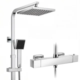 Auralum Max Regendoucheset Ø20 cm Chroom