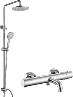 Auralum Max regendoucheset RVS Ø 22 cm chroom