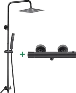 Auralum Max Regendoucheset RVS Zwart