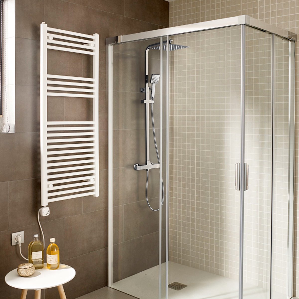Auralum Max Regendoucheset Thermostaatkraan Chroom