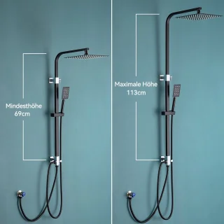 Auralum Max Regendoucheset Zwart