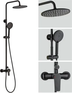 Auralum Max Regendoucheset Zwart