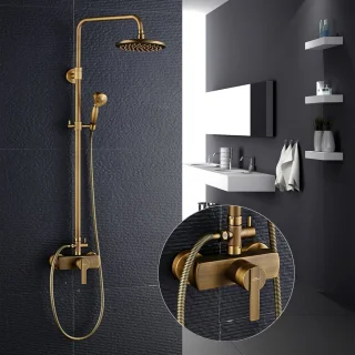 Auralum Max Retro Doucheset Antiek Koper