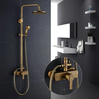 Auralum Max Retro Doucheset Antiek Koper