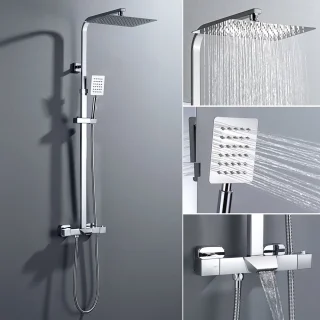 Auralum Max Thermostaat Doucheset Chroom