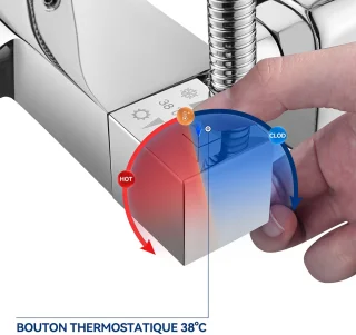 Auralum Max Thermostaat Doucheset Chroom