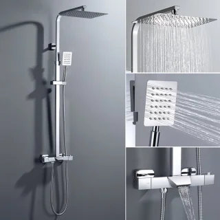 Auralum Max Thermostaat Doucheset Chroom
