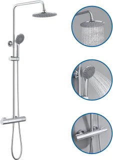 Auralum Max Thermostaat Doucheset Chroom