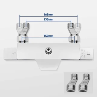 Auralum Max Thermostaat Regendouche Set RVS Chroom