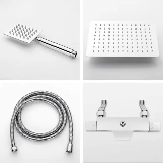 Auralum Max Thermostaat Regendouche Set RVS Chroom